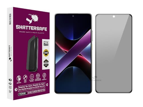 Image of Anti-Spy Privacy Tempered Glass Compatible For Poco X7 Pro [Pack of 1]. 9H Hardness, Anti-Scratch, Edge-to-Edge Protection With Easy Installation Kit & Case Friendly Fit.