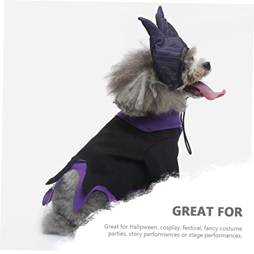 Disfraz estilo bruja para perro POPETPOP talla M miniatura 6