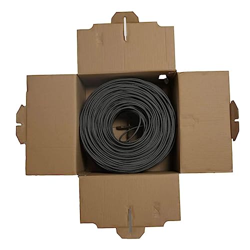 Transber Cat6(Cca) 1000Ft Solid Utp Bulk Ethernet Cable 550Mhz 23Awg 4Pair Lan Network Ethernet Rj45 Cable, Blacck #TOP1