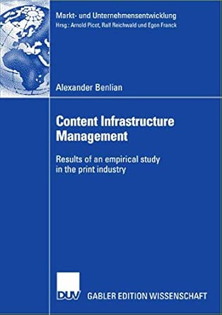 Content Infrastructure Management: Results of an empirical study in the print industry 2006th Edition book cover