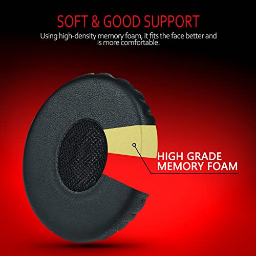 Image of Professional Bose On Ear Headphones Replacement Pads, Bose OE2 Replacement Ear Pads, Fits Bose Over-Ear 2(OE2, OE2i), Soft Leather & Memory Foam, by Krone Kalpasmos - Black Scrim, Black