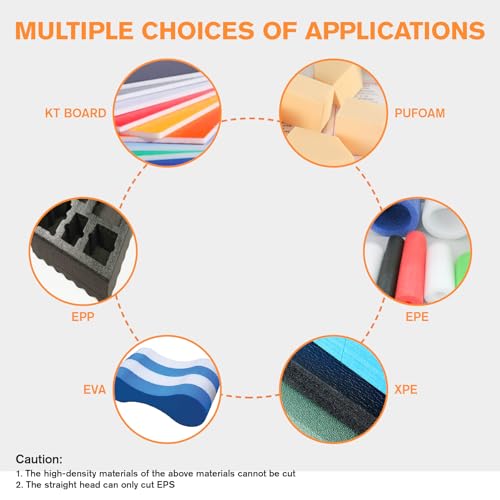 3 in 1 Foam Cutter Tool Kit, Up to 662 Degrees Fahrenheit Orange Foam Cutter Electric Foam Cutting Tool, Heated Foam Carving Knife Kit