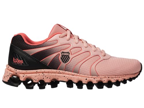 K-Swiss Women's Tubes 200 Training Shoe, Black/Dubarry/Blossom/Speckle, 9.5 W