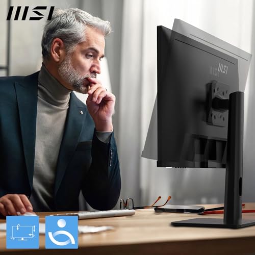 Image of MSI PRO MP273UP E6 27-Inch 4K UHD Computer Monitor, 3840 x 2160 IPS, 60Hz, 4ms, HDR Ready, Eye Care, Built-in Speaker, PiP /PbP, HDMI 2.0b, DP 1.4a, Tilt /Height Adjustable, Vesa Mount, Black
