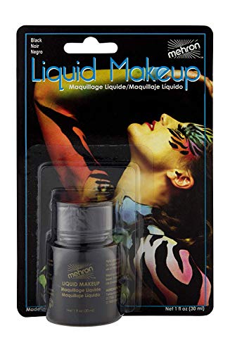 image for Mehron Makeup Liquid Face and Body Paint (1 oz) (BLACK), 1 Ounce