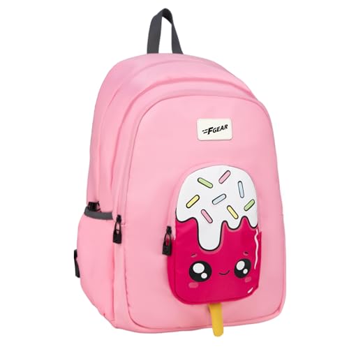 Image of F Gear Cocoa 23L Backpack|Soft Touch|Colourful & attractive theme brings a fun space-inspired look|with two Spacious Compartments,1 Front Pocket & Water Bottle Holder
