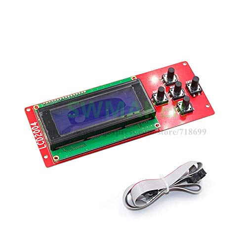 Lysee 3D Printer Parts & Accessories - 2004 LCD Smart Display Screen Controller Module with Cable for RAMPS 1.4 Mega Pololu Shield Reprap Anet A8 3D Printer
