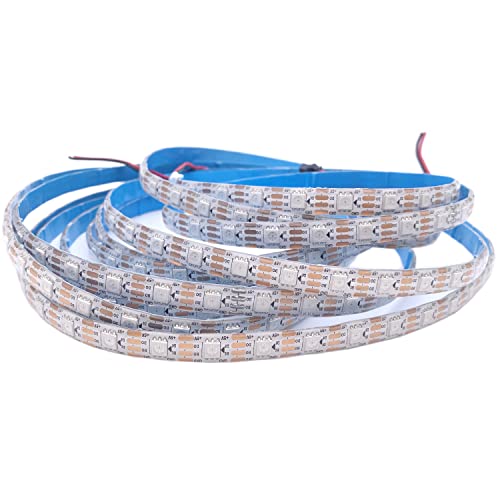 Image of DC 5V WS2813 Led Strip Light Dual Signal Individually Addressable 5m 30 LEDs WS2812B Updated Black White PCB (White PCB IP65, 5M 60LED /M)