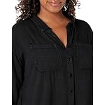 RVCA Women's Solstice Button Up Coverup, RVCA Black, M/10 - Image 3
