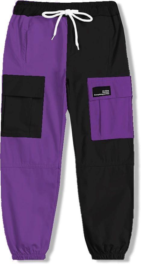 Cromoncent Girls&Womens Cargo Pants Elastic Waist Lightweight Outdoor Jogger Pants, 6 Years - XX-Large