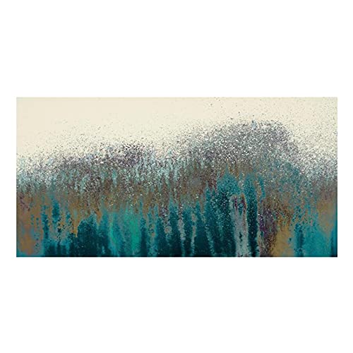 WENYOG Toile Image Peinture Turquoise Abstrait Toile Peintures Vintage Moderne Abstrait Affiche et imprimé sur l'image de l'art Mural pour Salon Décoration de la Maison Toile Murale Deco