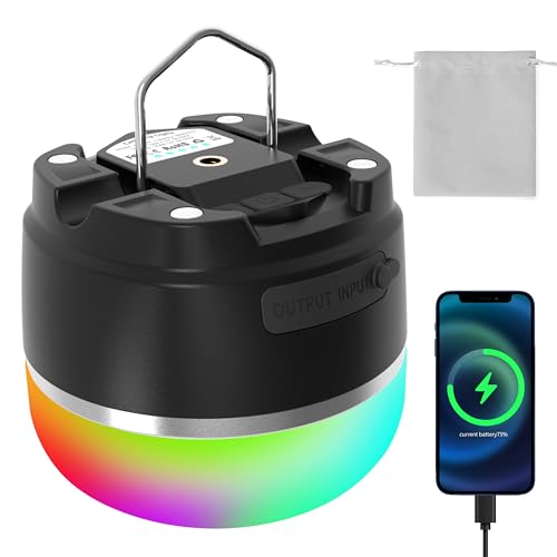 LED Camping Lantern, 8000mAh Rechargeable Camping Lights with 12 Light Modes, LED Lanterns for Power Outages, Auto-Memory, Magnetic Base, Portable Tent Light for Hurricane, Emergency, Home, Hiking