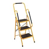 Reach New Heights Safely with The Heavy-Duty Portable Folding Step Ladder - Lightweight Non-Slip and