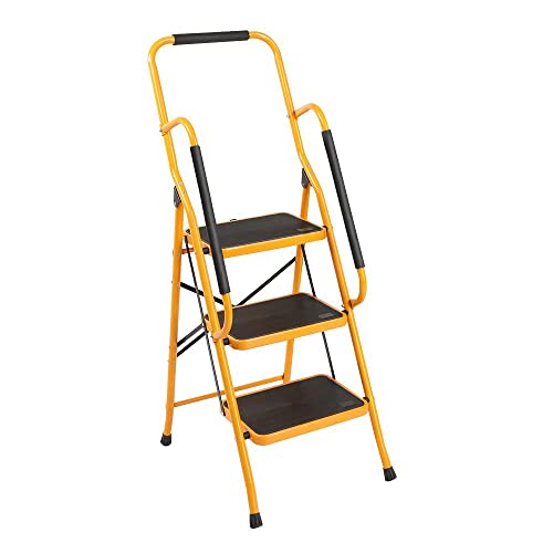 Reach New Heights Safely With The Heavy-Duty Portable Folding Step Ladder - Lightweight Non-Slip And Adjustable With Handle For Compact Storage #TOP7