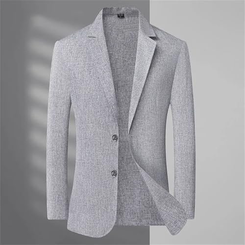 Men's A fashionable and stylish suit with a linen collar and two buttons Business Casual Suits Coats3
