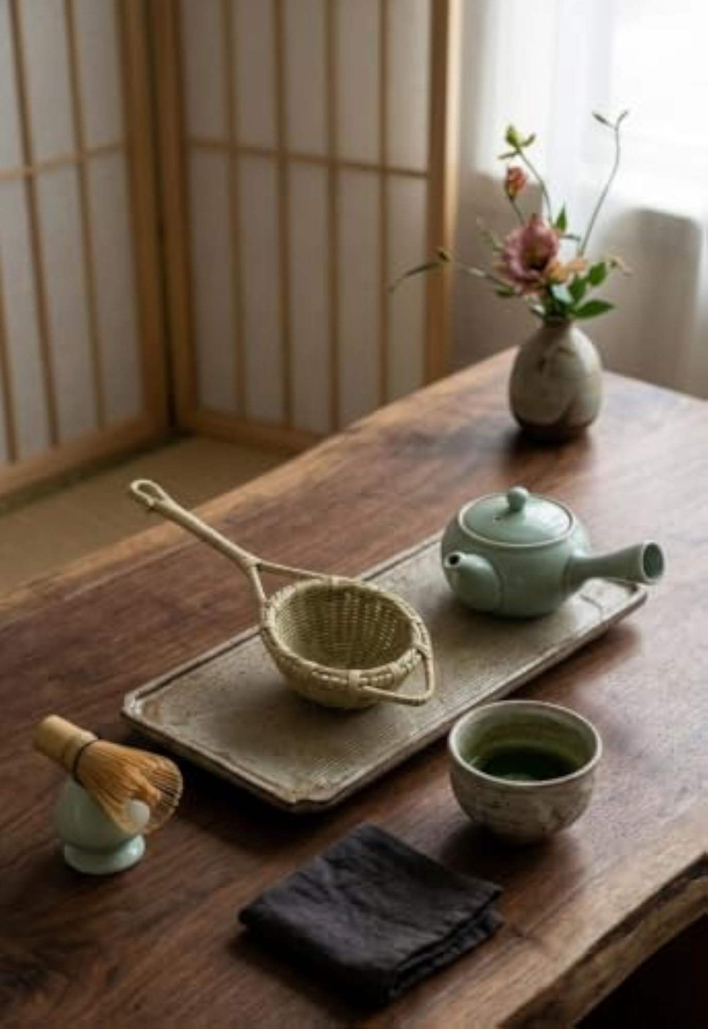 Handcrafted Bamboo Loose Leaf Tea Strainer with Hanging Loop