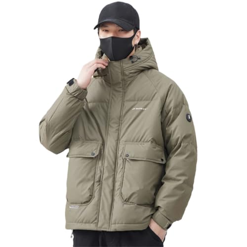 Doudoune à capuche homme manteau court en duvet pour la ville et la nature