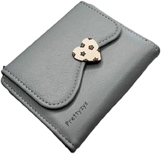 Cute Small Wallet with Heart for Girls in Blue