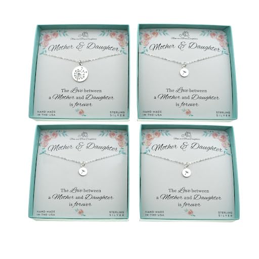 Mother and Daughter Dandelion Necklace Set. Mother and Three Daughter Jewelry. Mother's Day Gift. New Mother Gift. Adoptive Mother gifts 925 Sterling silver necklace set