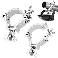 2 Pcs Traversen Klammern Truss Clam Traversen Haken Schwerlast Aluminiumlegierung Große Belastung Bis Zu100Kg Traversen Klemmen Eckig für Bewegliche Bühnenlichter und Scheinwerfer für 25-30mm Traverse