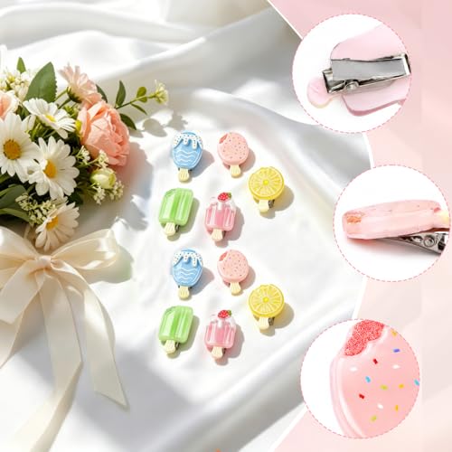 10 piezas mini pinzas de helado para niñas miniatura 2