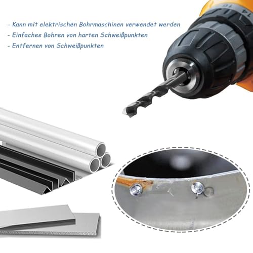 6mm & 8mm 2 stücke Schweißpunktbohrer HSS, Hartmetall Schaftfräser, Schweißpunktfräser Bohrer, Spirale CNC Rotary Burrs Set