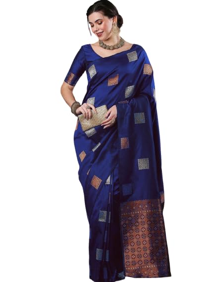 Image of Flosive Woven Kanjivaram Silk Saree With Border