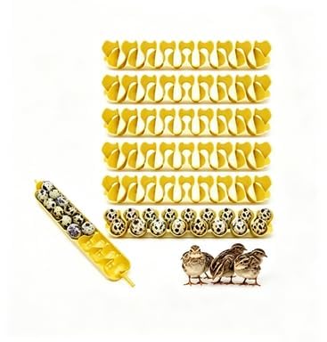 Quail Egg Rack Compatible with Maticoopx 30 Incubator, Snap-On Tray Holds 102 Eggs, Space-Saving Egg Holder for Large Quail Eggs (6 Pack)