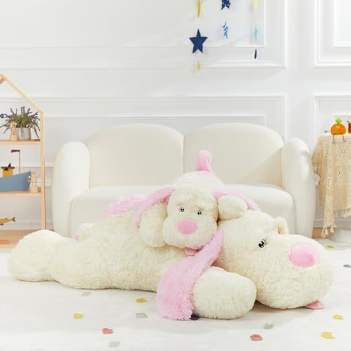 Image of MaoGoLan Giant Stuffed Puppy Dog Big Plush Extra Large Stuffed Animals Soft Plush Dog Pillow for Girls Kids 31 inch