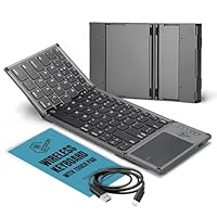 G&eacute;n&eacute;rique Tastiera pieghevole senza fili portatile, compatta e sottile, grigio (B066T)