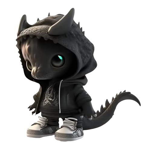 Figura de Dragón de Resina Negra para Decoración