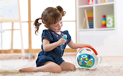 Ekids Fisher Price Karaoke Machine, Portable Bluetooth Party Speaker With Microphone For Kids, Built-In Mother Goose Club Songs And Speaker With Usb Port To Play Music #TOP4