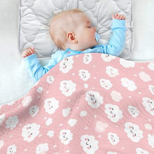 Image of Toddler Blanket for Boys Girls Soft Warm Multi Use Wrap Swaddle for Infant Toddler Kid Crib Bedding 30X40in Clouds