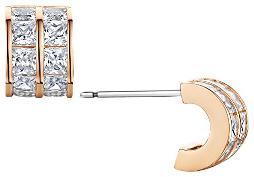 Buckley Londres señorías-studs latón parte oro blanco zirconia cuadrado corte - 430020022 Cover