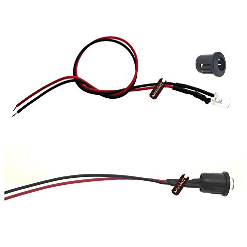 Ltvystore 100Pcs 5Mm 12V Led Pre Wired Prewired 7.87 Inch Lamp Light Bulb Round Prewired Emitting Diode Red Blue Yellow Green White & Black 5Mm Led Plastic Clip Holder Display Panel #TOP4