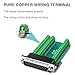 ATMLCOER DB44 Connector,Female D-SUB Header to 44-pin Port Terminal Adapter Breakout Board No Soldering Needed,with Bolts