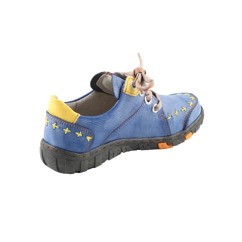 TMA EYES Women's Flat Shoes Lace-Up Fashion Leather Shoes2