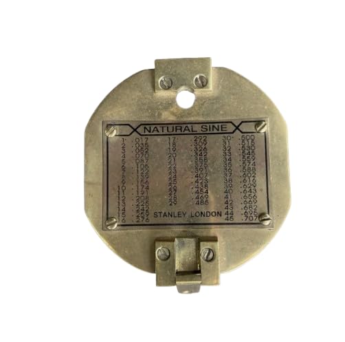 Brújula prismática antigua de latón con lente de mira y espejo – Brújula de navegación estilo militar vintage en caja de madera | Regalo coleccionable para senderismo y camping marítimo miniatura 2