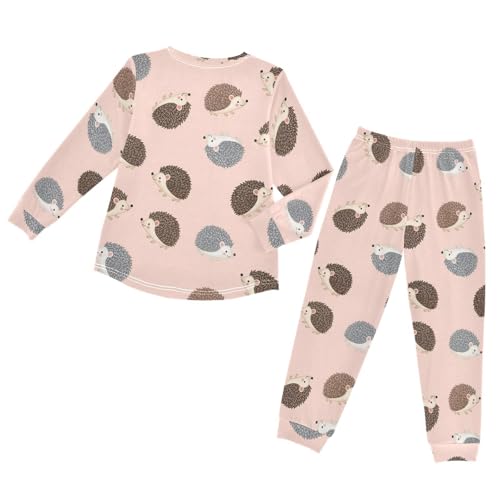 Pajama Set Long Sleeve,Soft Sleepwear Crewneck Loungewear 2 Piece PJ Underwear Set 3-8T2