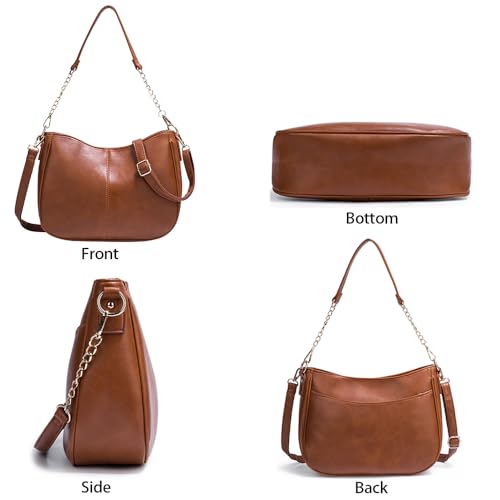 Crossbody Shoulder Handbag Women Small Hobo Tote Bag Casual Satchel for Shopping Travel with 2 Adjustable Straps - Image 3