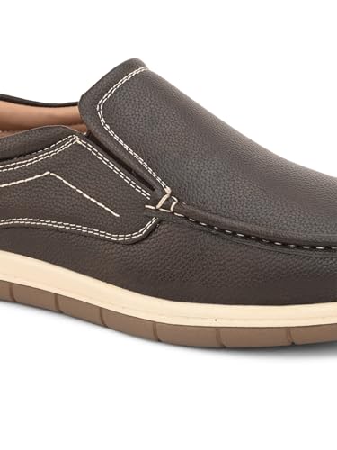 Image of FENTACIA Men's Faux Leather Slip On Office Shoes Formal Loafers