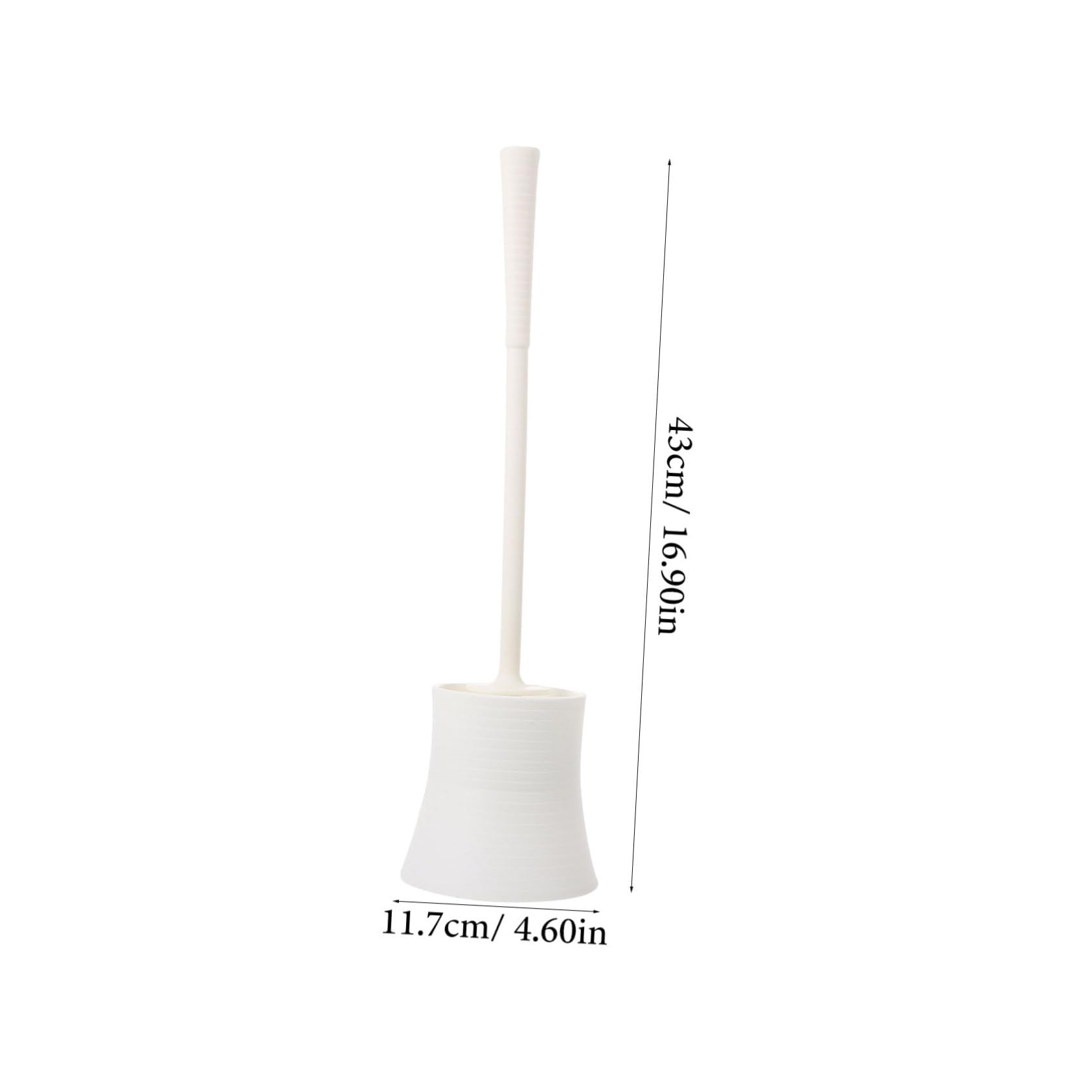 Zerodeko 2piezas Escobilla De Inodoro con Mango y Base Antideslizante para Baños Cepillo De Limpieza WC Higiénico y Duradero