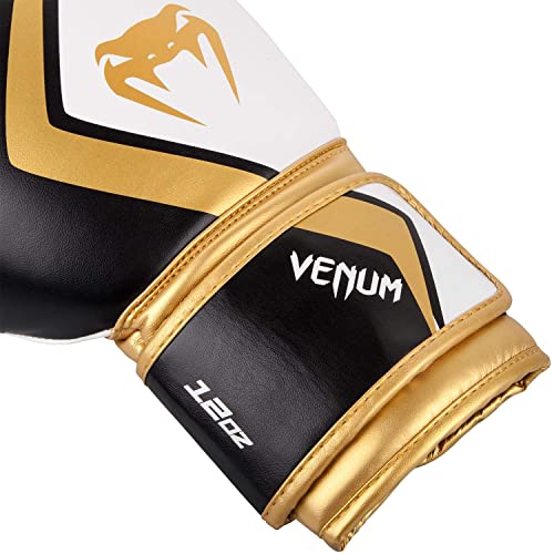 Venum Boxing Gloves Contender 2.0 - Black/White-Gold - 10Oz, Black/White/Gold, 10 Oz #TOP2