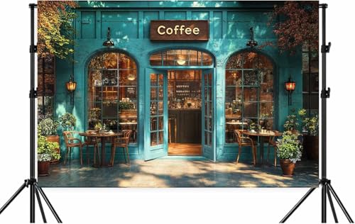 Fondo Fotográfico 10x8ft Azul Café Vintage miniatura 6