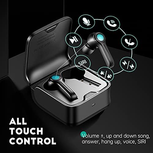 vinlley Wireless Earbuds, Bluetooth Headphones In Ear Running Earphones with Noise Cancelling Mic, Built-in Microphone, IPX7 Waterproof, Upgrade Wireless Headset for laptop/Sports/iPhone/Android