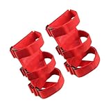 Norkmdi 2PCS Car Roll Bar Fire Extinguisher Holder, Adjustable Off Road Vehicle Extinguisher Mount Strap, Auto Fixed Belt Replacement Accessories, Compatible with JK JKU Gladiator (Red)