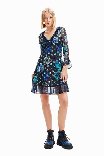 Desigual Vest_Sharon Di Vestido, Azul, XS Mujeres