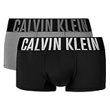 Calvin Klein Herren 2er Pack Boxershorts Low Rise Trunks mit Stretch, Mehrfarbig (Black/Grey Sky), M