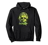 DJ Buddha Musik Kopfhörer Buddhismus Tanz Musik Techno Pullover Hoodie