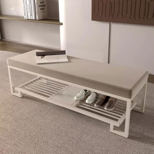 Tabouret de douche multifonction et banc à chaussures en bois - 6